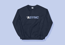Load image into Gallery viewer, Navy blue jumper reads &quot;*ASYNC&quot; in same font as old *NSYNC logo. Letters *A are white and SYNC are light blue.